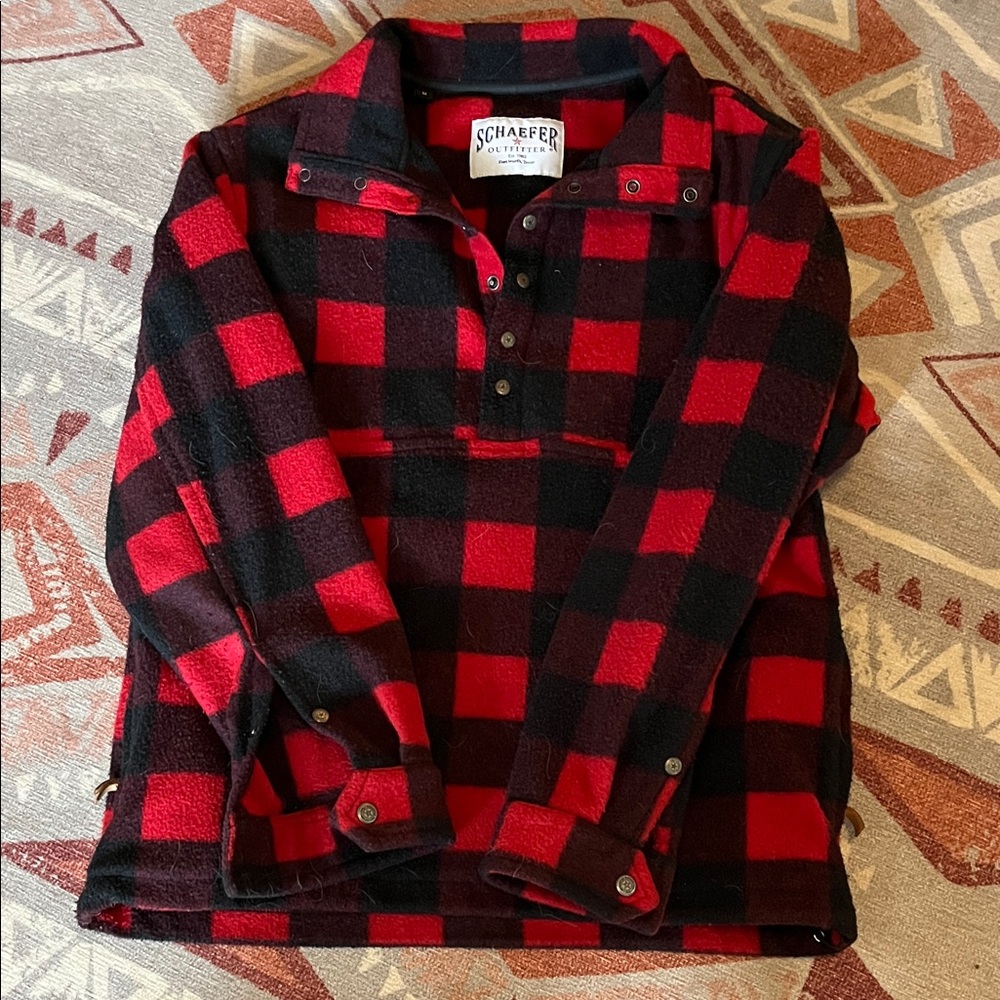 Schaefer Red and Black Plaid Men's Jacket